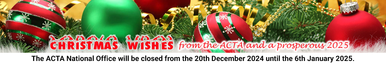 Best wishes for the holiday season from the ACTA